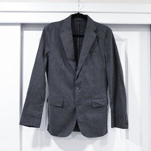 J. Crew Ludlow Size 36R Slim Fit Heather Gray Blazer Cotton Wool Blend